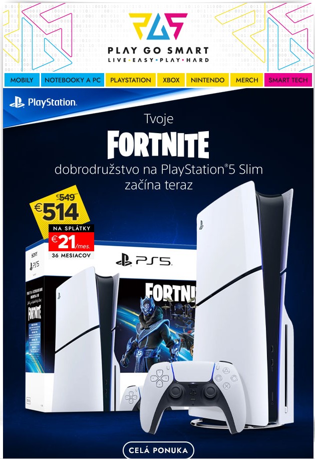 PS5 Slim pre Fortnite bojovníkov – nepremeškaj skvelú cenu a zmeň hru! 🔥