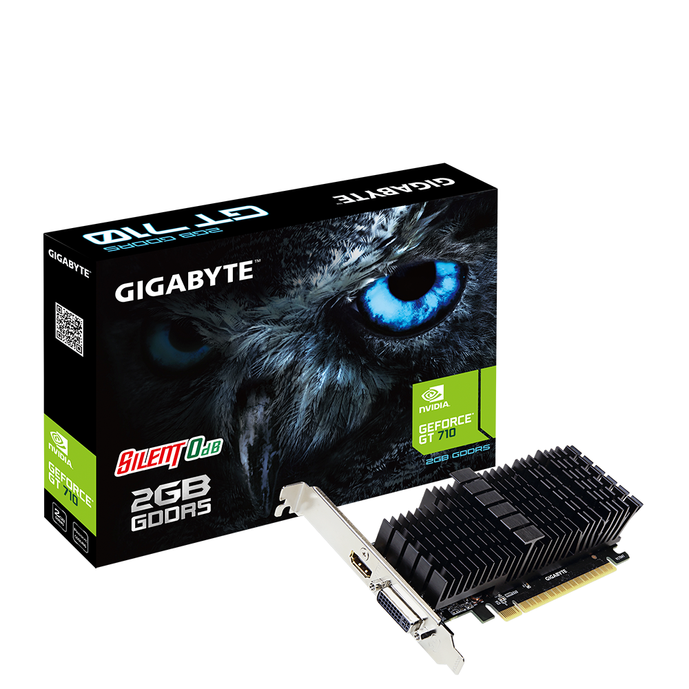 GIGABYTE GeForce GT 710 Grafická karta, Low Profile, GD5 2G GV-N710D5SL-2GL