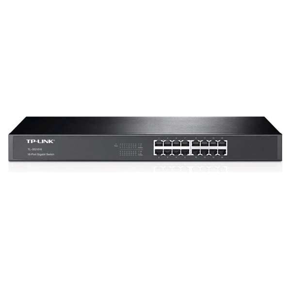 TP-Link TL-SG1016 16x gigabitový rackmount switch, čierna