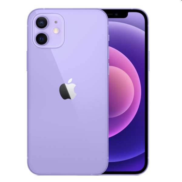 Apple iPhone 12, 64GB, fialová, Trieda A - použité s DPH, záruka 12 mesiacov