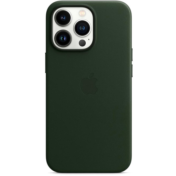 Apple iPhone 13 Pro Max Leather Case with MagSafe, sequoia green