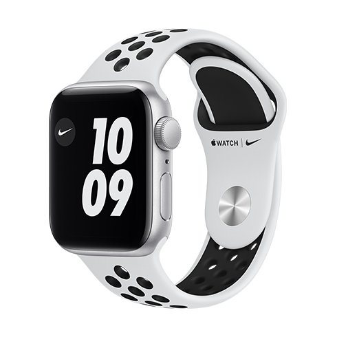 Apple Watch Nike Series 6 GPS, 44mm, sivá, hliníkové puzdro, so športovým remienkom platinová/čierna Nike, nový tovar, neotvorené