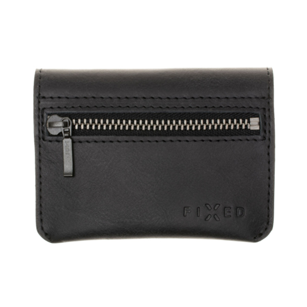 FIXED Smile Tripple Kožená peňaženka s inteligentným lokátorom, čierna