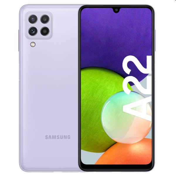 Samsung Galaxy A22, 4/64GB, fialová, Trieda A - použité, záruka 12 mesiacov