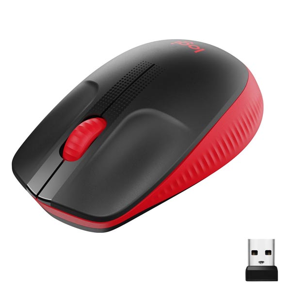 Bezdrôtová myš Logitech M190 Full-size bezdrôtová myš, červená