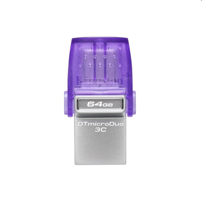 USB kľúč Kingston DataTraveler MicroDuo 3C, 64 GB, USB 3.2 (gen 1) s USB-C konektorom DTDUO3CG364GB