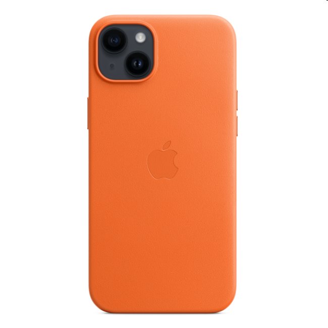 Kožený zadný kryt pre Apple iPhone 14 Plus s MagSafe, oranžová MPPF3ZMA