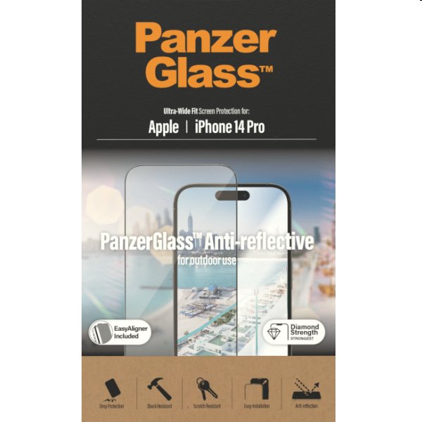 Ochranné sklo PanzerGlass UWF Anti-Reflective AB pre Apple iPhone 14 Pro, čierna