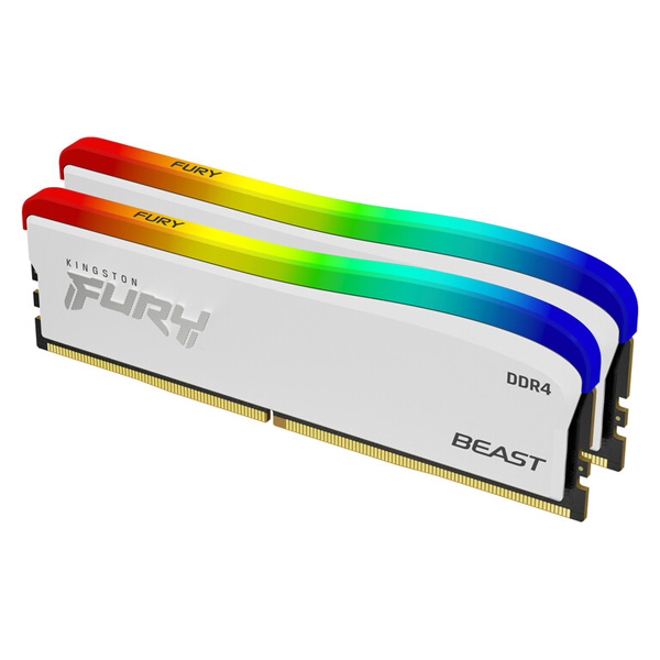 Kingston Pamäťová sada Fury Beast White DDR4 16 GB 3200 MHz CL16 2x8 GB RGB, biela