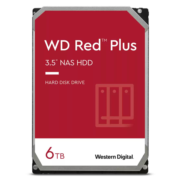 WD Pevný disk 6 TB Red Plus HDD 3,5" SATA 5400 RPM 3R WD60EFPX