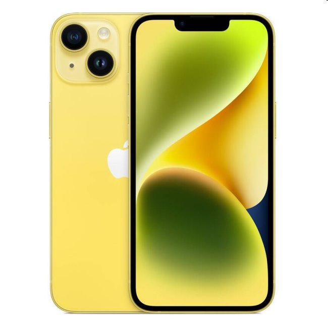 Apple iPhone 14 256GB, žtá, Trieda A – použité, záruka 12 mesiacov