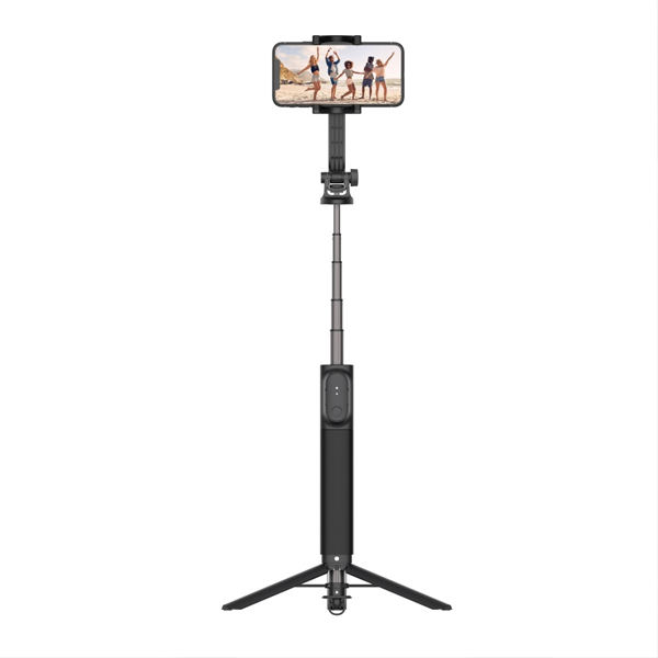 FIXED Selfie tyč s tripodom a bezdrôtovou a diaľkovou spúšťou, závit 1,4", čierna