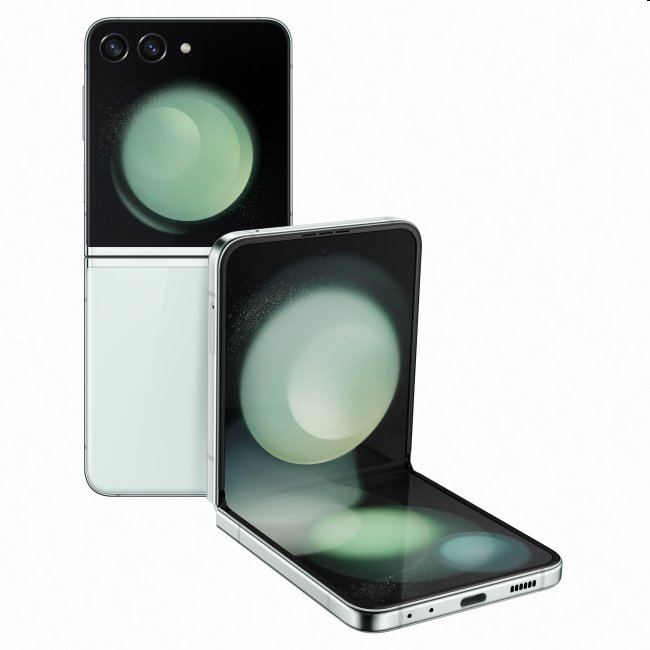 Samsung Galaxy Z Flip5, 8/512GB, mentolová, Trieda A – použité, záruka 12 mesiacov