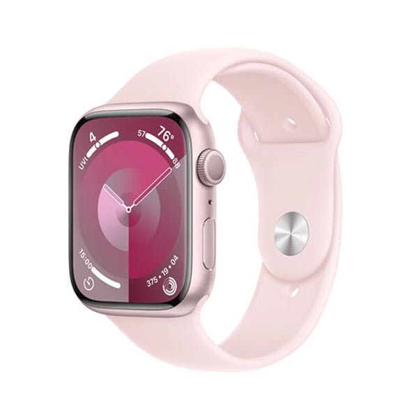 Apple Watch Series 9 GPS 45mm ružová , hliníkové puzdro so športovým remienkom svetlá ružová - M/L