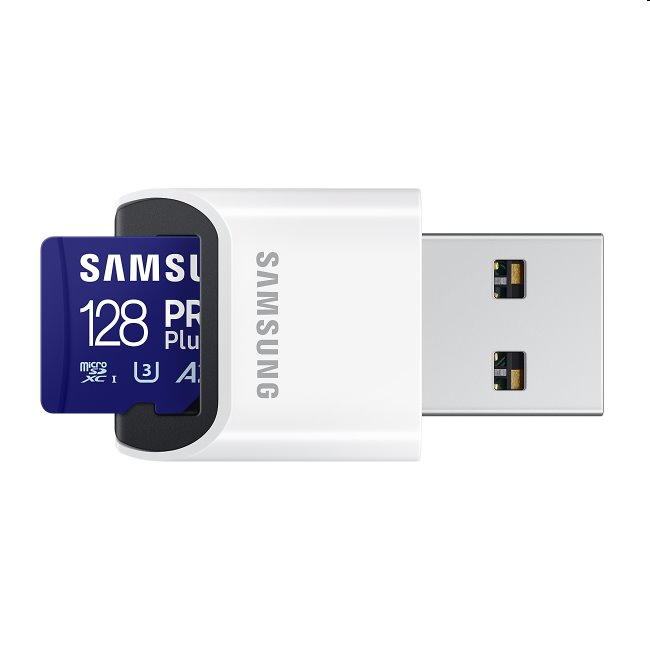 E-shop Samsung PRO Plus Micro SDXC 128 GB, USB adaptér MB-MD128SBWW