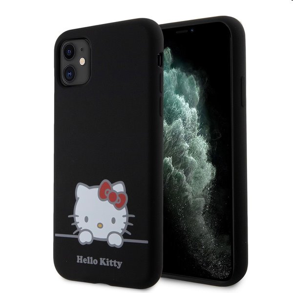E-shop Zadný kryt Hello Kitty Liquid Silicone Daydreaming Logo pre Apple iPhone 11, čierna 57983116909