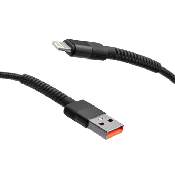 MobilNET Dátový a nabíjací kábel USBLightning, 3A, 2m, čierny KAB-0237-USB-LIGHT