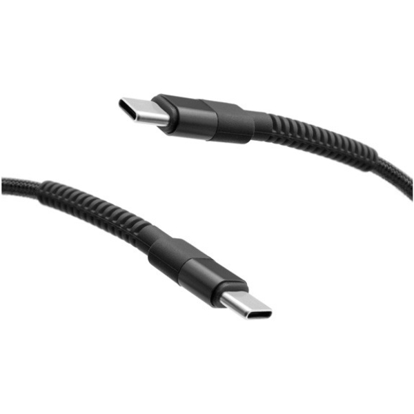 MobilNET Dátový a nabíjací pletený kábel USB-CUSB-C, 3A, 60W, 1m, čierny KAB-0238-TYP-TYPEC
