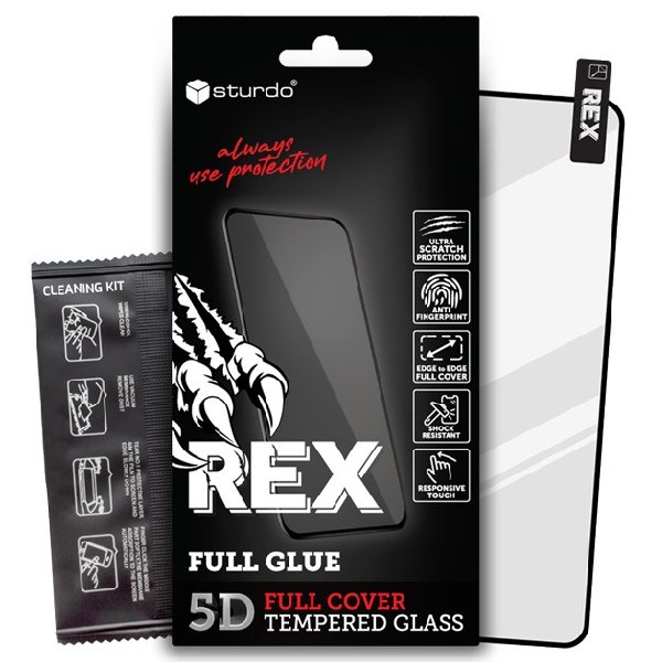 Sturdo Rex Ochranné tvrdené sklo pre Apple iPhone 14, čierne FMO-1658-IPH-14XXX