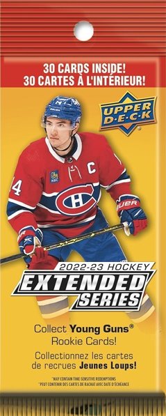 2022/23 Upper Deck Extended Series Hockey Fat Balíček Kariet