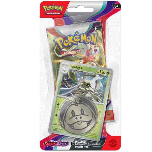 PKM Scarlet & Violet Checklane Blister Spidops (Pokémon), použitý, záruka 12 mesiacov