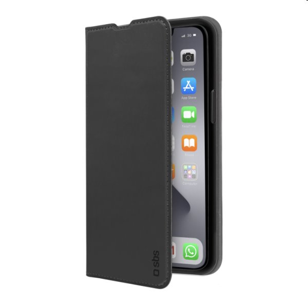 SBS Book Wallet Lite for Apple iPhone 14 Pro, black, vystavený, záruka 21 mesiacov TEBKLITEIP1461PK