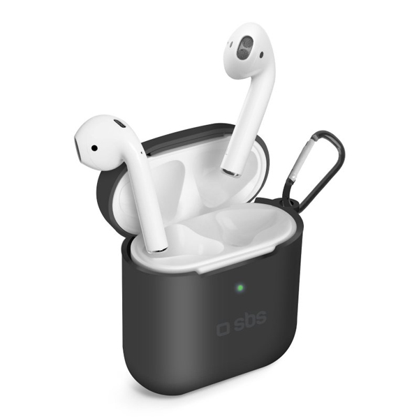 SBS silicone case for Apple AirPods 12, black, vystavený, záruka 21 mesiacov TEAPCOVK