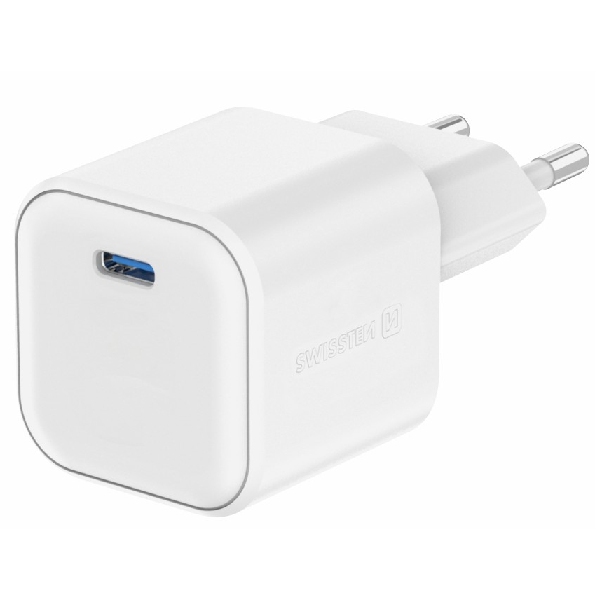 SWISSTEN GaN network adapter 1x USB-C 35 W PD, white