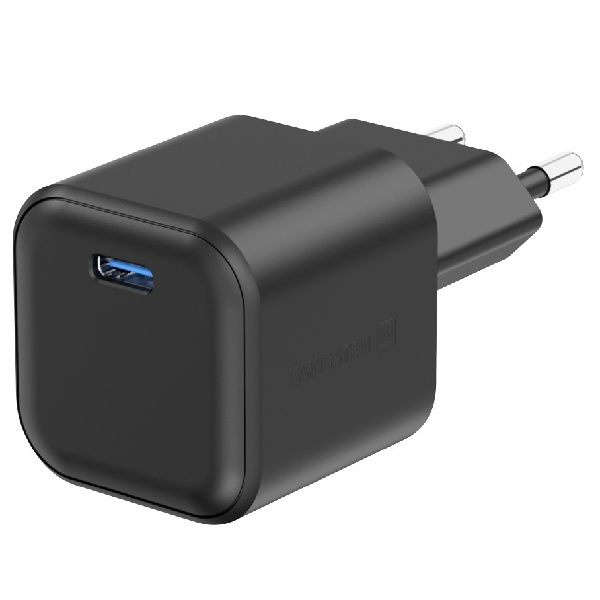 SWISTEN sieťový adaptér GaN 1x USB-C 35 W PD, čierny 22070210