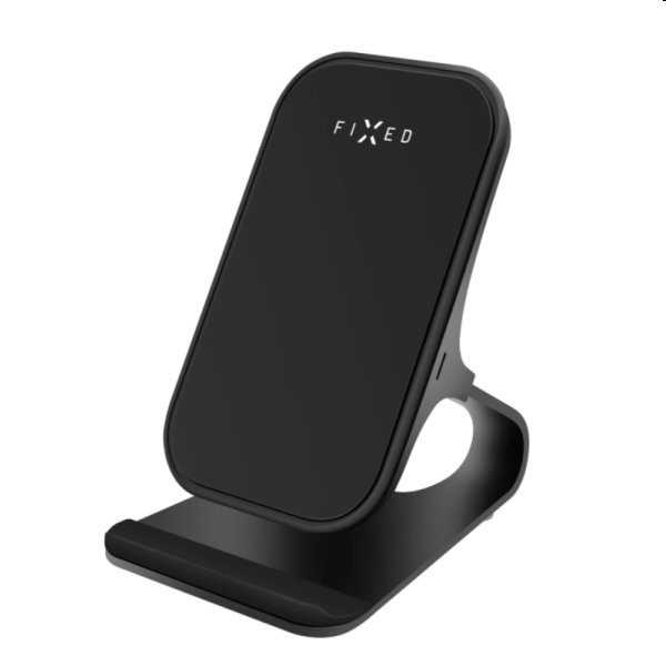 FIXED Stand with fast wireless charging Frame Wireless, 15W, black, použitý, záruka 12 mesiacov FIXFR-WRL-BK