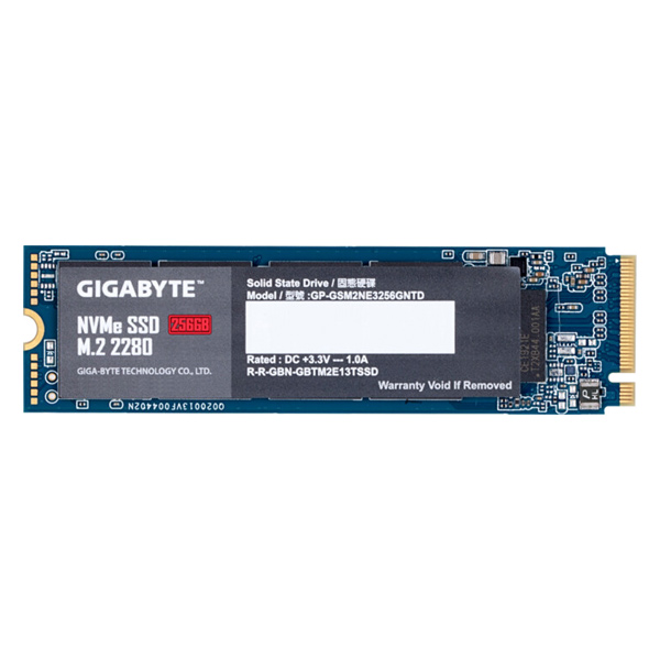 Gigabyte 256GB NVMe SSD, m.2, (1700MBs, 1100MBs), vystavený, záruka 21 mesiacov GP-GSM2NE3256GNTD