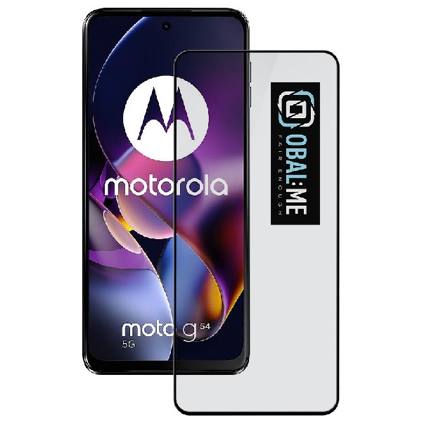 OBAL:ME 5D Ochranné tvrdené sklo pre Motorola G54 5G/Power Edition, čierne