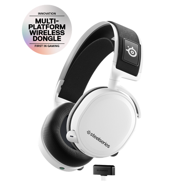 Steelseries Arctis 7+, white, vystavený, záruka 21 mesiacov