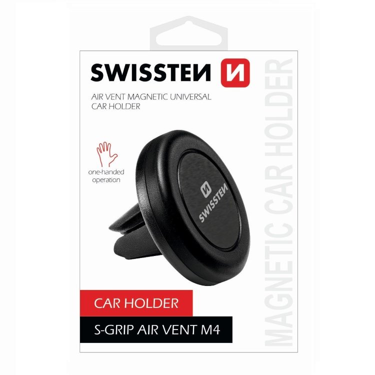 Swissten Magnetic Car Holder to Air-Vent S-Grip M4, vystavený, záruka 21 mesiacov 65010403