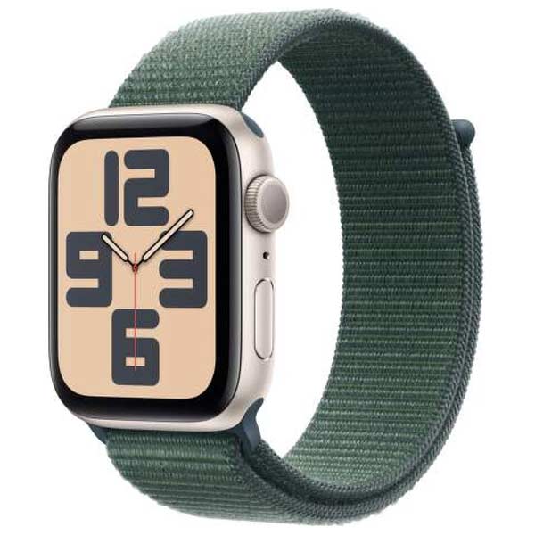 Apple Watch SE GPS 40mm Starlight Aluminium Case with Lake Green Sport Loop MXEH3QCA