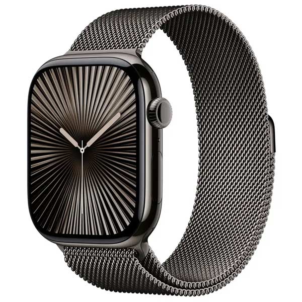 Apple Watch Series 10 GPS + Cellular 46mm Bridlicovo sivé titánové s bridlicovo sivým milánskym remienkom - M/L