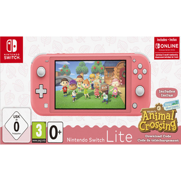 Nintendo Switch Lite, coral + Animal Crossing: New Horizons + Nintendo Switch Online na 12 mesiacov