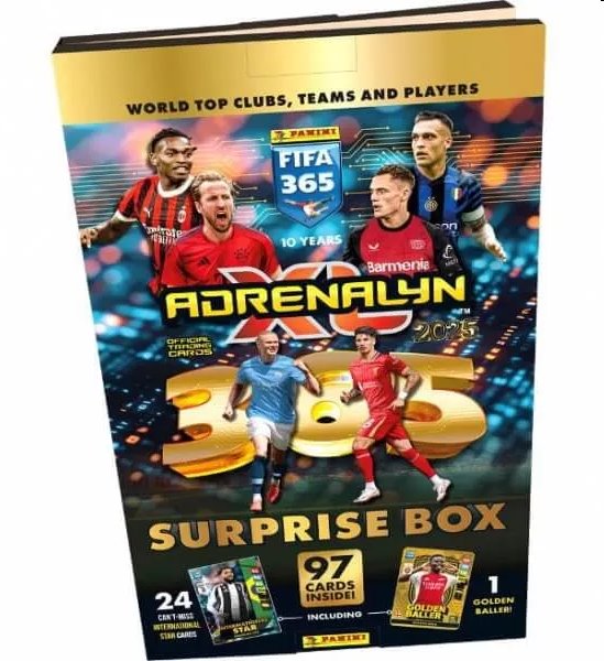 Futbalové karty Panini FIFA 365 2024/2025 Adrenalyn Adventný kalendár Surprise box