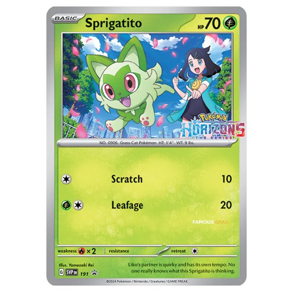 Darček - Pokemon karta Sprigatito  v cene 2,99 €