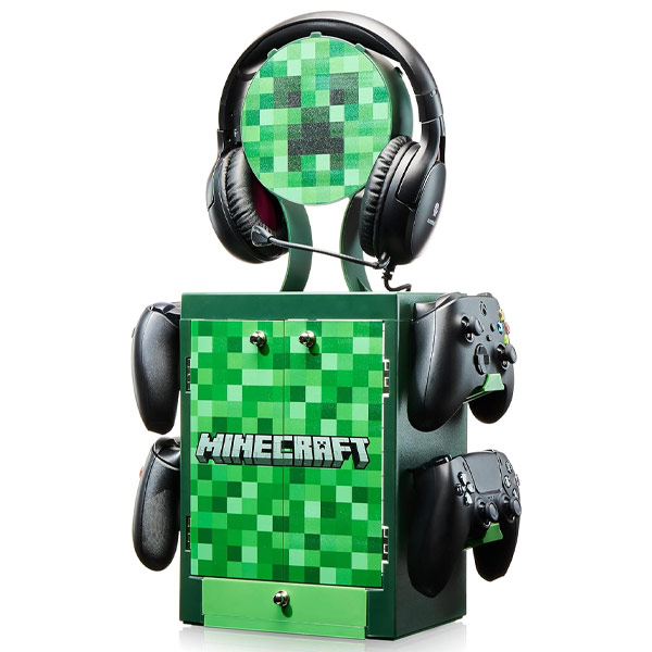 Minecraft Multifunkčná herná skrinka so stojanom na hry a na ovládače