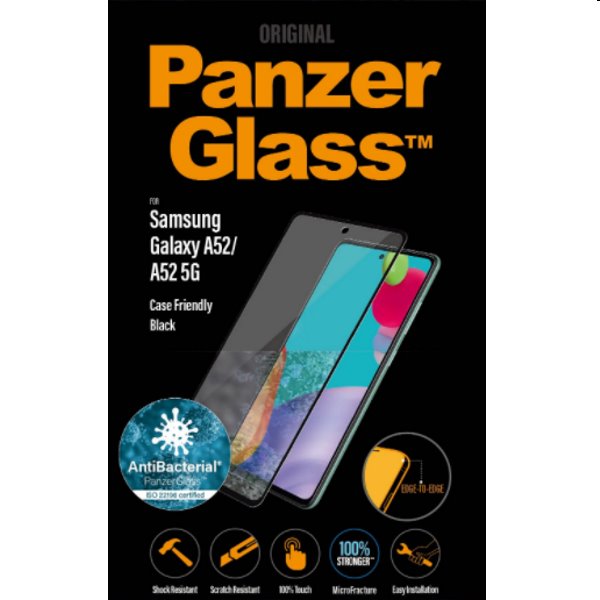 PanzerGlass Case Friendly AB for Samsung Galaxy A53 / A52 - A525F / A52s 5G, black, rozbalený, záruka 24 mesiacov