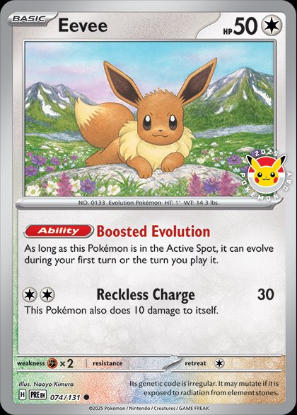 Darček - Pokemon karta Eevee 25 Pokemon Day  v cene 14,99 €