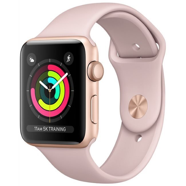 Apple Watch Series 3 GPS, 42mm, ružovozlatá, Trieda C - použité, záruka 12 mesiacov