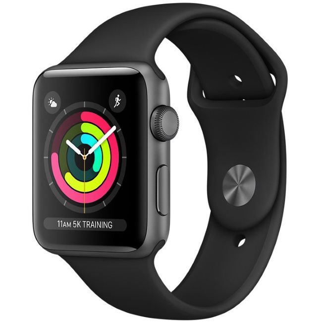 Apple Watch Series 3, SPORT, 42mm, kozmická sivá, Trieda A+ - použité, záruka 12 mesiacov