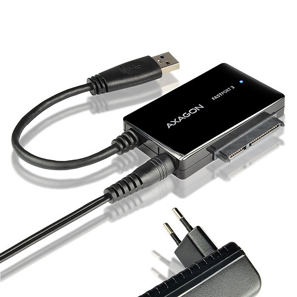 AXAGON ADSA-FP3, SATA 6G HDD FASTport3 redukcia, AC adaptér, USB 3.0