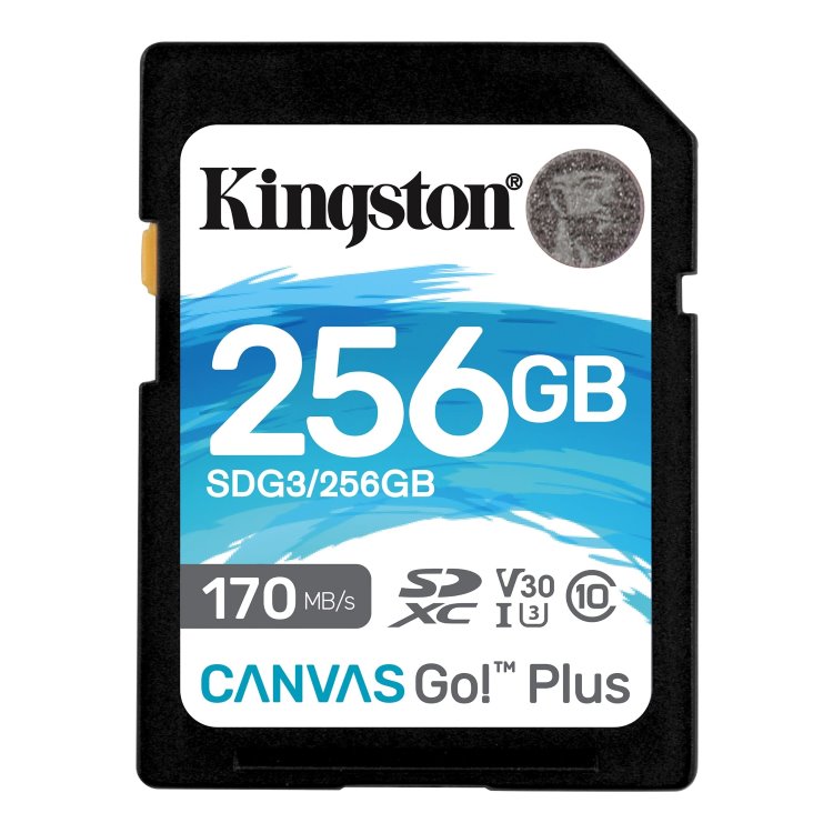 Kingston Canvas Go Plus Secure Digital SDXC UHS-I U3 256 GB | Class 10, rýchlosť 17090 MBs (SDG3256 GB) SDG3256GB