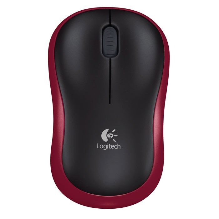 Kancelárska myš Logitech bezdrôtová M185, červená
