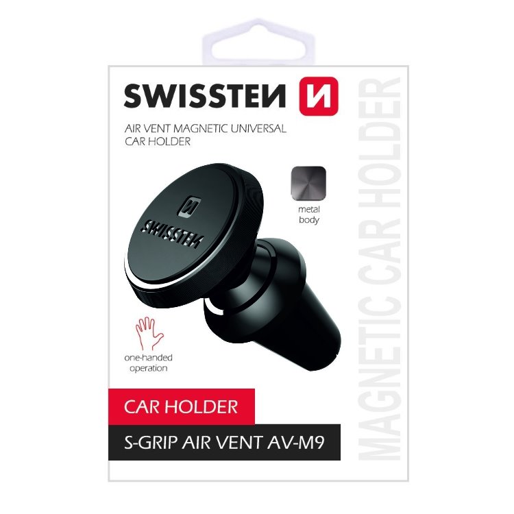 Magnetický držiak Swissten S-Grip M9 do ventilácie, čierna