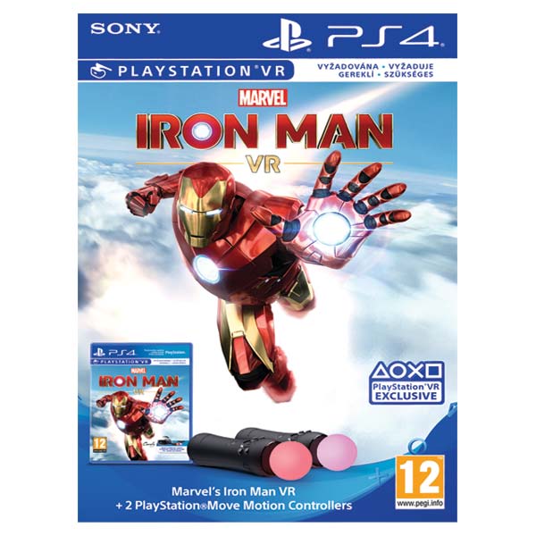 Marvel’s Iron Man VR Bundle + 2 PlayStation Move Motion Controllers - OPENBOX (Rozbalený tovar s plnou zárukou)