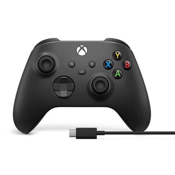 Microsoft Xbox káblový ovládač, carbon black